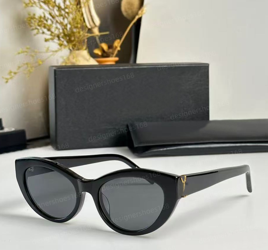 Designer sunglasses for women men Cat eye sunglasses SLM115 Lunettes luxury sunglasses High Quality Luxury Retro Full Frame Outdoor Sun shade UV