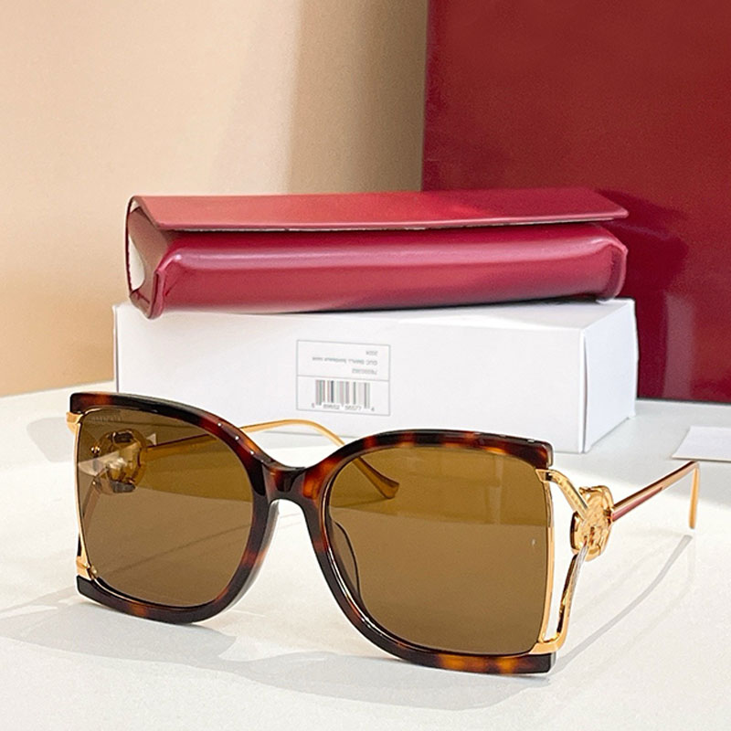 26SS Luxury Women Square Sunglasses Designer Acetate Fiber Frame Lady Glasses GG1670 Metal Frame Fashion Hollow Design Top Quality UV400 Protection