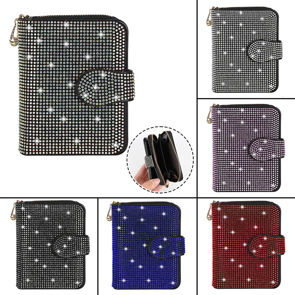 Diamond Crystal Car Driver License Bag Multi-functional Storage Organizer ID Bag Card Holder Card Bag Wallet Car Accessories 251225