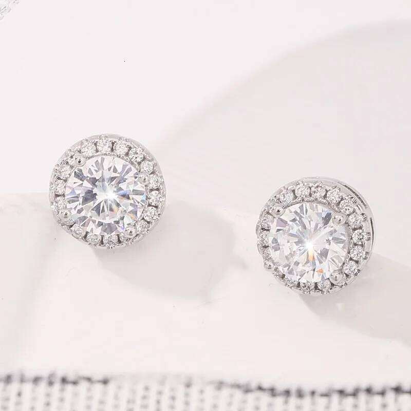 Delicate Small Round Stud Earrings Women with Shiny Cubic Zirconia Simple Versatile for Teens Fashion Jewelry 25H1226