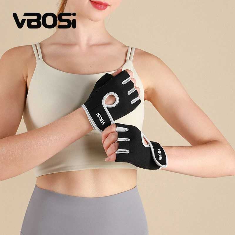 1 Pair Unisex Adjustable Sports Gloves with Anti-slip Silicone Dots for Weightlifting Cycling Squat M251226