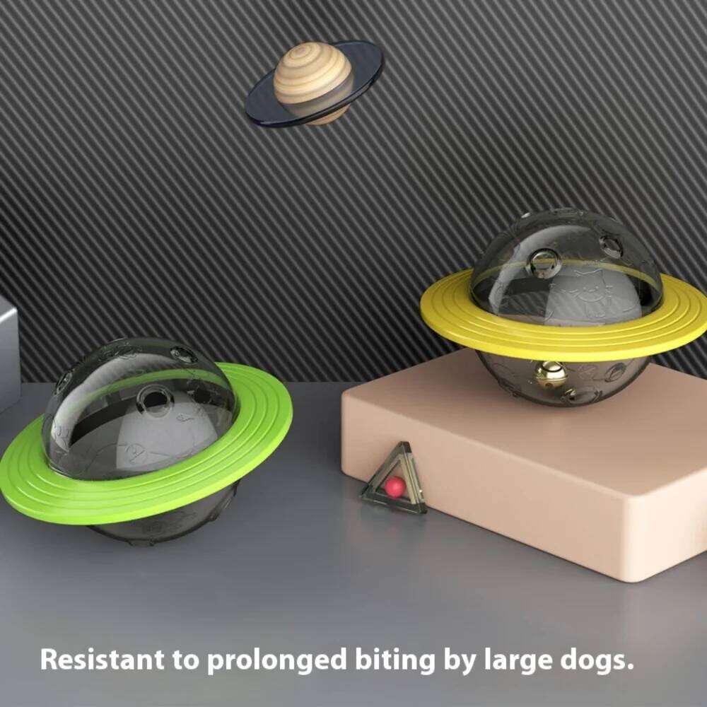 Chew Proof Flying Saucer Dog Toy - Unbreakable UFO Treat Dispenser Wobble Ball Food Feeder for Powerful Chewers 25N1226