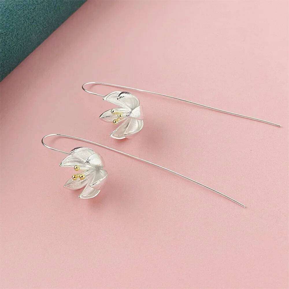 925 Silver Heart Shape Earrings Women Exquisite Student Jewelry Accessories 25H1226