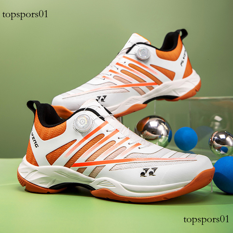 Women's sports shoes and outdoor shoes New Badminton with Rotating Buttons, Professional Competition Training Table Tennis Shoes, Non-slip Wear-r