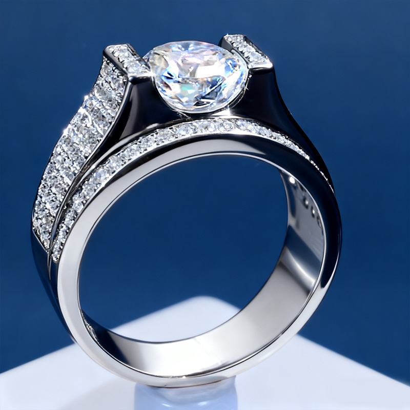 Choucong Gorgeous Sparkling Wedding Rings Luxury Jewelry 18K White Gold Fill Round Cut 5A Zircon CZ Diamond Party Women Engagement Band Ring Lover Gif