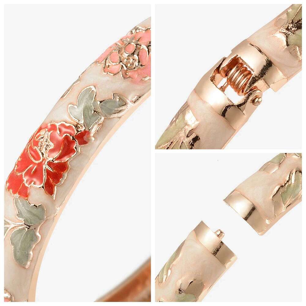 Enameled Bracelets For Flower Women Bangles Indian Chinese Viking Bracelet On Hand African Jewelry Dubai Women's Gift Girl 25T1226