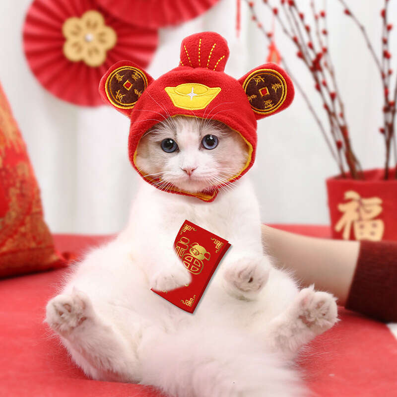 New 2026 Year New pet supplies Pet Hat Headgear Cute Cat Teddy Bichon Costume Accessories Transform Dog Headwear Supplies