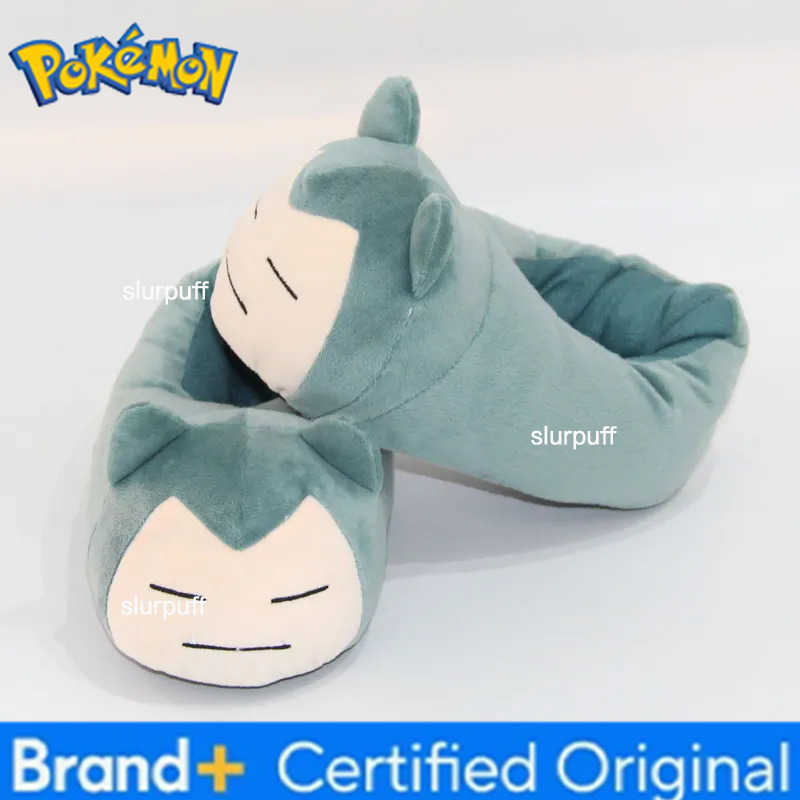 Pokemon 22cm Anime Pikachu Snorlax Cartoon Kawaii Shoes Non Slip Warm Winter Indoor Slippers For Children Creative Gifts Soft W251226