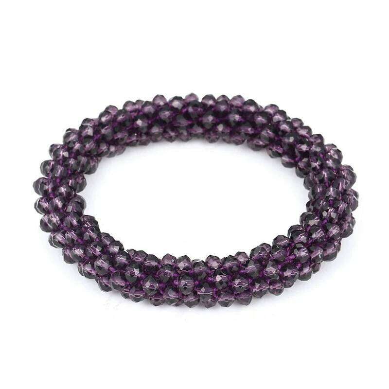 LOVBEAFAS Boho Elastic & Bangles For Women Vintage Stretch Bohemian Femme Crystal Glass Beads Bracelets Party Jewelry 25T1226