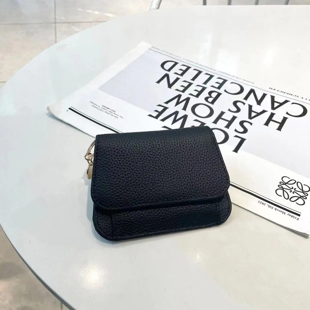 Korean Style Short Wallet Pure Leather Inner And Outer Top Layer Cowhide Zipper Coin Purse Fashionable RFID Multi-Card Slot 251225