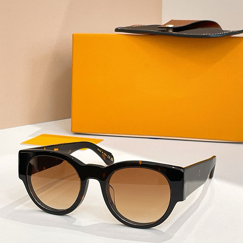 26ss Mens Womens Fashion Sunglasses Acetate Fiber Oval Luxury Frame Metal Logo Anti UV Outdoor High Street Catwalk Style Z3115E