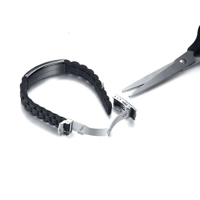 Engraved Christian Lord's Prayer Black Silicone Bracelet Men German French Hebrew Multi Language Brazalets 25T1226