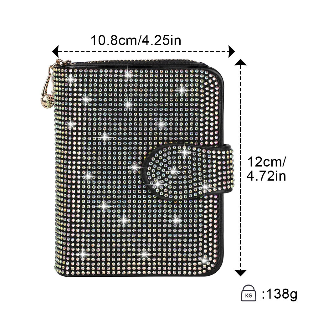 Diamond Crystal Car Driver License Bag Multi-functional Storage Organizer ID Bag Card Holder Card Bag Wallet Car Accessories 251225