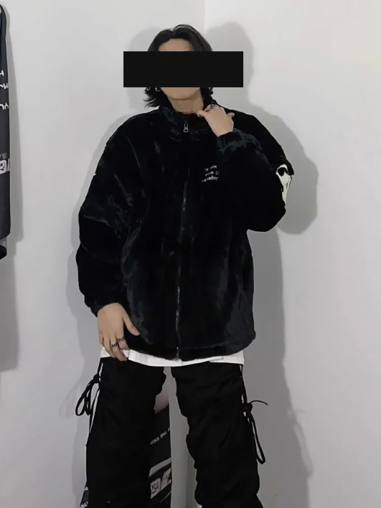 Y2k Spring Womens bomber jacket Mens Rabbit Fur Fleece Jacket korean reviews many girls clothes JacketsMens coat 251222