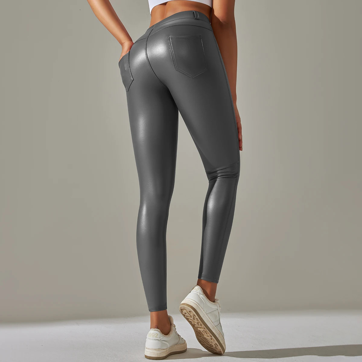 Trendy WOMENS Leggings High Waisted Tight and Sexy Leather Pants Colorful Yoga Pants for Women 251223