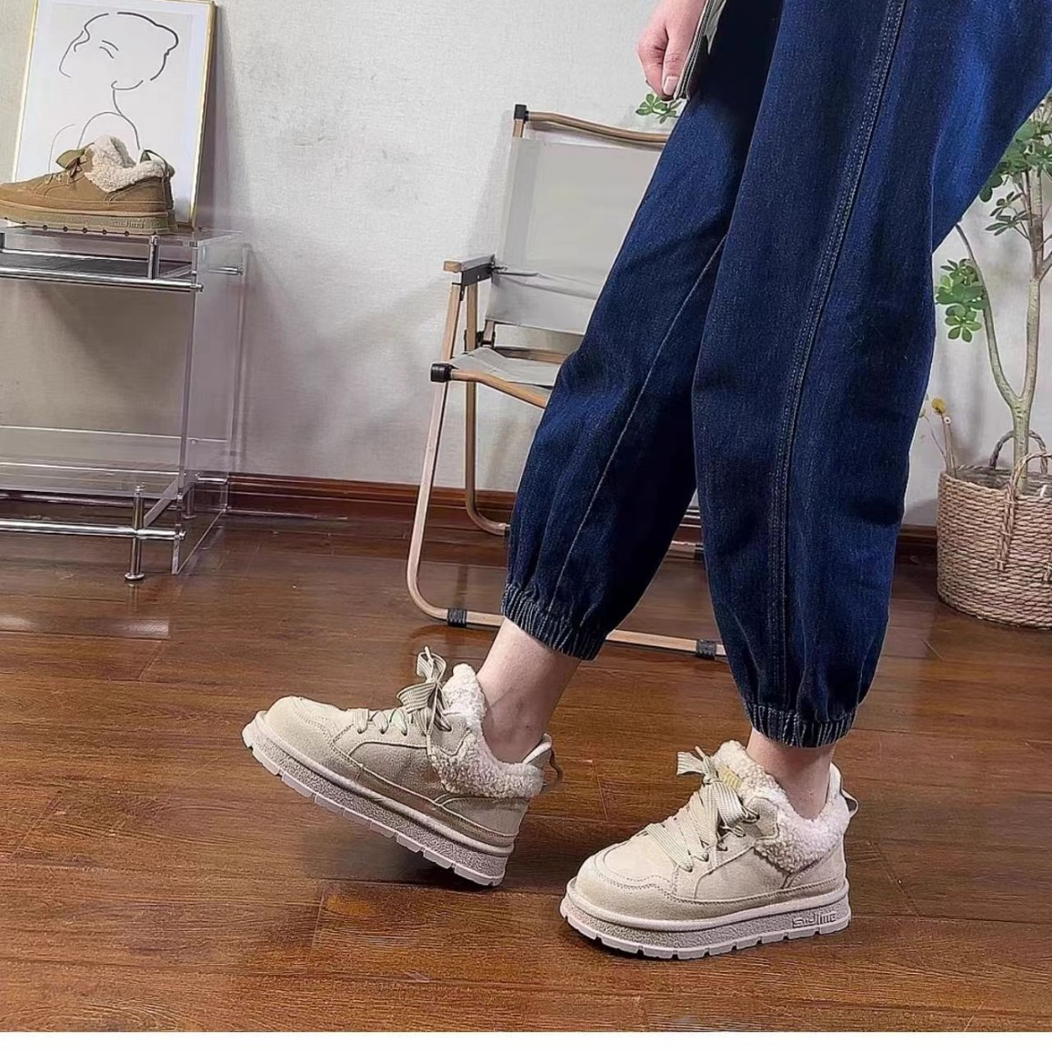 free shipping plus Size Snow new Boots Fashionable Winter Boots with Thick Sole & Plush Lining for Women