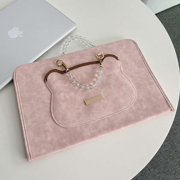 Bag and Computer Protective Case Laptop Handbag Pink Girly Style