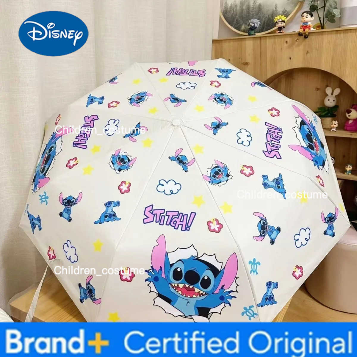 Disney Cartoon Stitch Umbrella Female Instagram Folding Fully Automatic Sun Umbrella Sun and Rain Dual Use Student Sun Protection and U H251226
