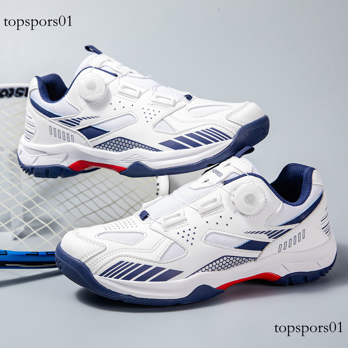 outdoor sports shoes New Rotating Buckle Casual Badminton Breathable Couple Style Lightweight Table Sports Men's Tennis Training Shoes