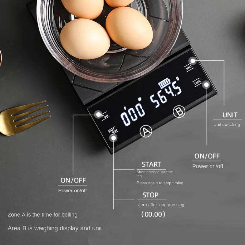 Charging Coffee with Timer LED Digital oz/Ib/g Electronic Household Kitchen Food Scale 25T1226