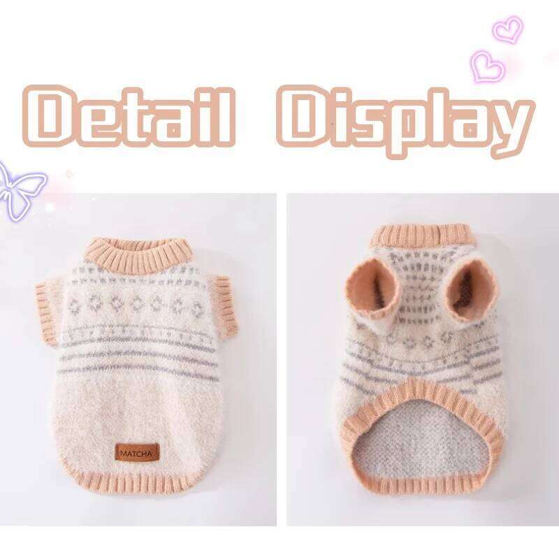 Winter Warm Fashion Knit Dog Plaid Print Puppy Pullover Cute Soft Cat Sweater Chihuahua Clothes Pet Outfits 25T1226