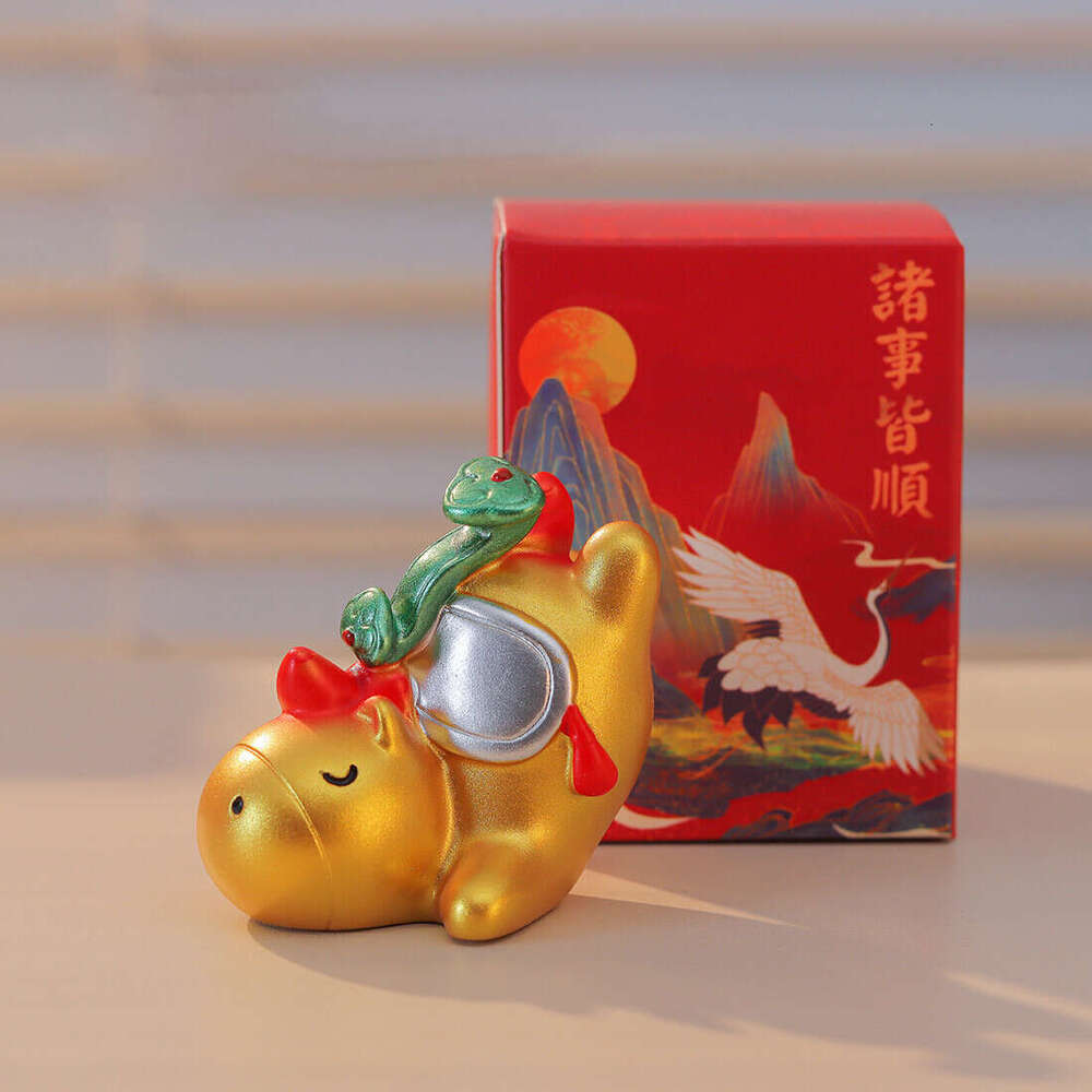 Dh_art Year of the Horse Zodiac Figurine | Chinese Style Desk Ornament for Home & Office | Cute Fortune Horse Statue & New Year Gift