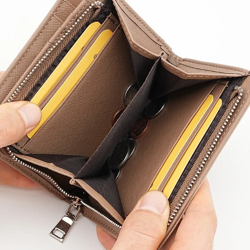 Mens Vertical Leather Wallet Japanese Style Womens Multi-card Slot Card Holder Coin Purse Wallets 251225