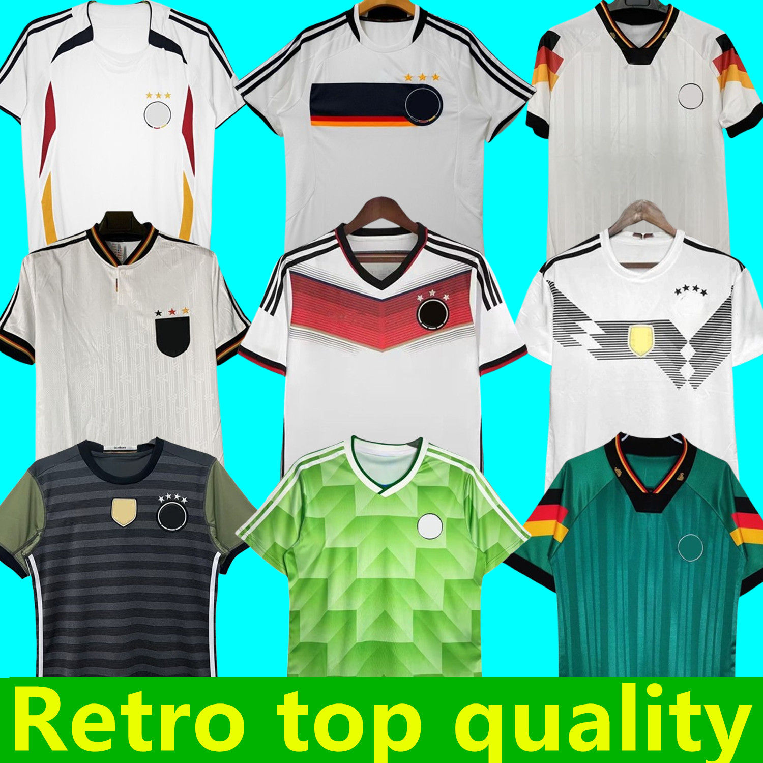 retro germany soccer jersey football shirts kit men tops retro 1990 1992 1994 1996 deutschland trikot Deutschland Trikot Jahrgang Langarmtrikot DFB EM retrotrikot