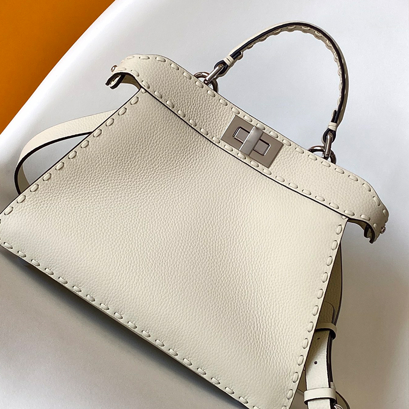 Top Classic Iconic Peekaboo ISeeU Hand-stitched cowhide Commuter briefcase tote bag Leather tote Handbag Shoulder Bags for Women