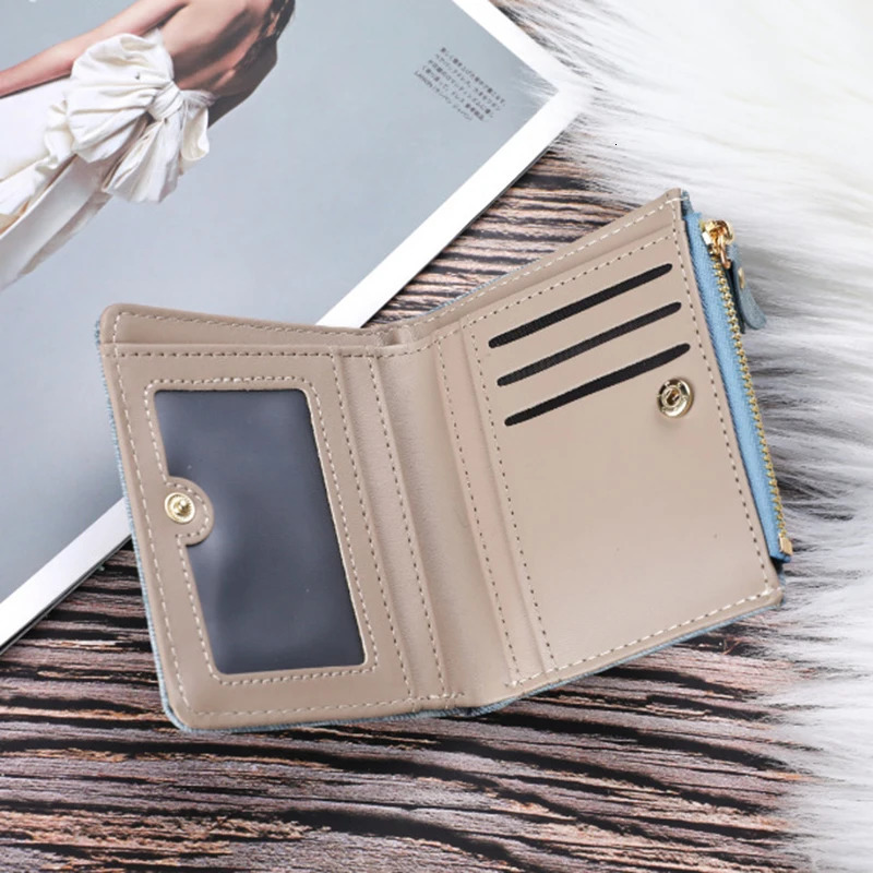 1pc Cute Cartoon Purse Cat Pattern Large Capacity Wallet PU Leather Storage Card Holder 251225