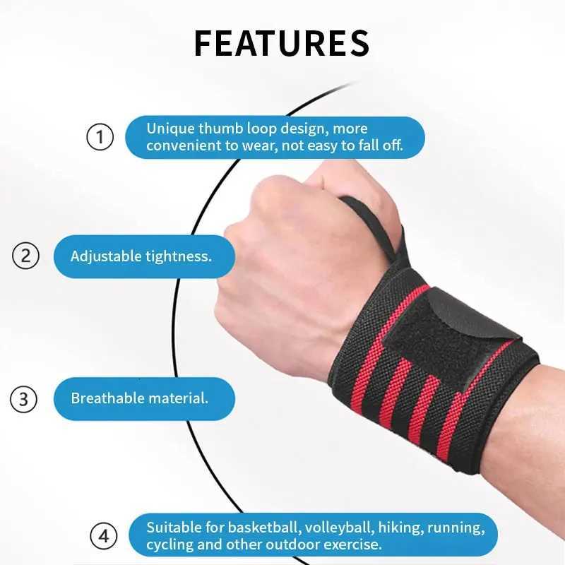 Wristband Wrist Support Brace Straps Wrist Gym Wraps Bandage Fitness Gym Training Strength Weight Lifting Protective Equipment M251226