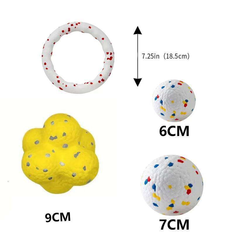 Pet Dog Toy Super Bite Resistant Light Chew ETPU Ball High Elastic Interactive Throwing Flying Toys For Dogs Accessories 25N1226