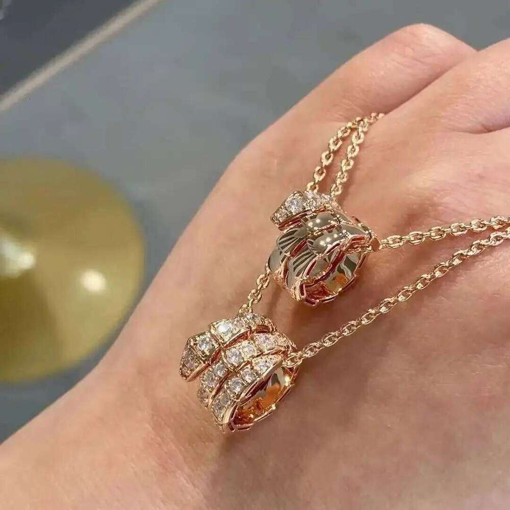 French Design S925 Diamond Set multi Circle Snake Necklace, OL Valentine's Day Wedding Gift 25N1226