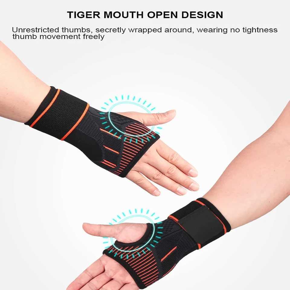 1Pcs Adjustable Bandage Knitted Wrist Cover Sports Pressure Breathable Wrist Guard Basketball Volleyball Fitness Weightlifting M251226