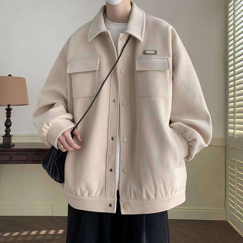 American Retro Autumn Winter Men's New Trendy Loose Large Size Versatile Casual Workwear Couple Jacket