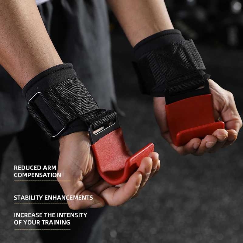 VBOSi Heavy Duty Weightlifting Hooks Wrist Strap Grips Neoprene Padded Steel for Gym Fitness Training And Crossfit M251226