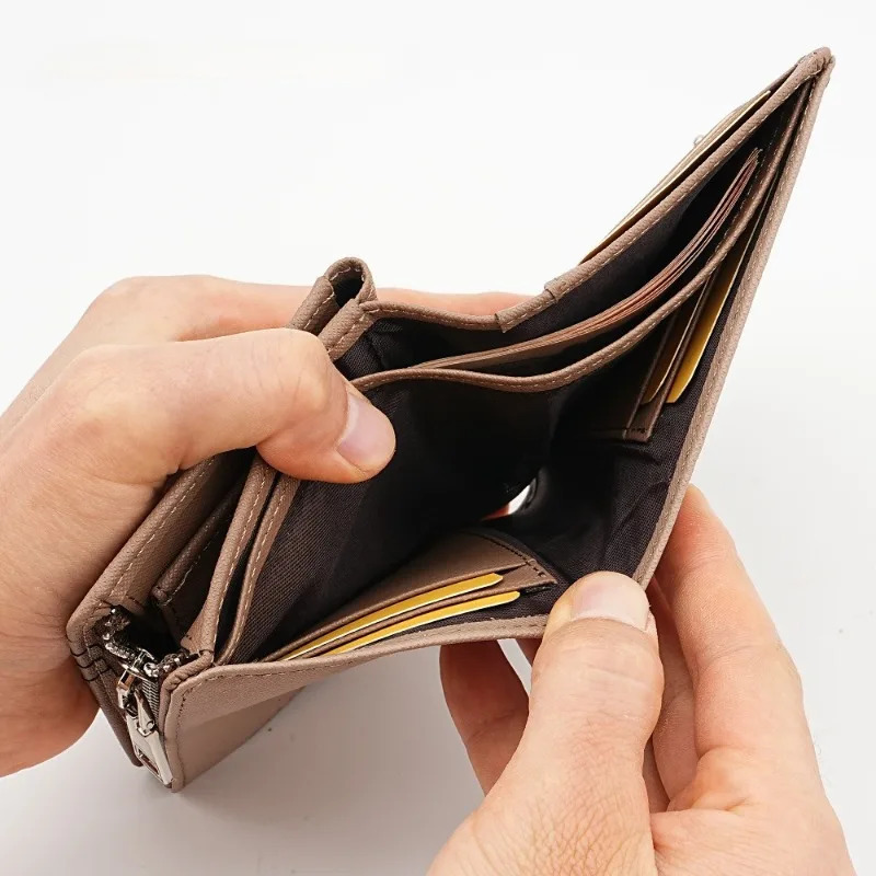 Mens Vertical Leather Wallet Japanese Style Womens Multi-card Slot Card Holder Coin Purse Wallets 251225