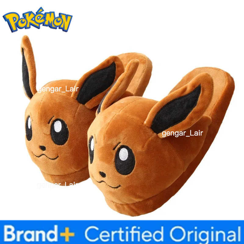 Pokemon Pokmon Cartoon Pikachu Plush Cotton Anime Shoes Shallow Velvet Slippers Sewing Shoes Parent-Child Couple Cute Furry Slippers W251226