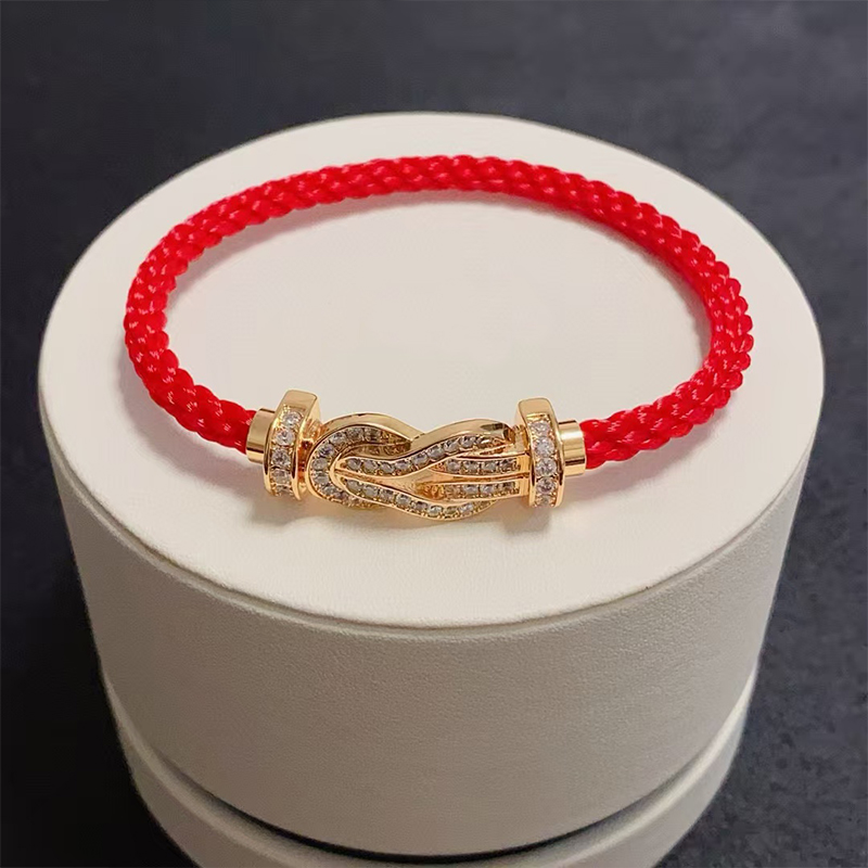 2025 new 8-shaped buckle rope luxury crystal brand fredd bracelet high-quality stainless steel jewelry for women Z260313