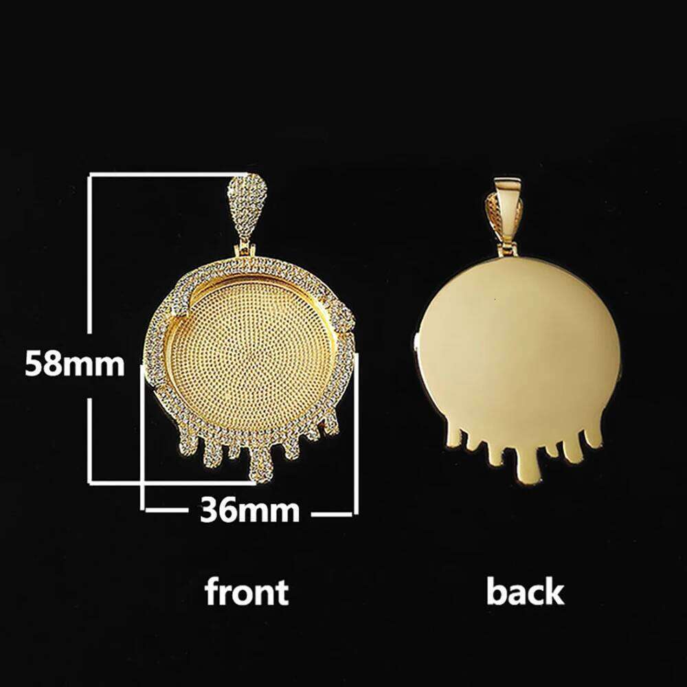Custom Iced Out Memory Photo Necklace for Men Jewelry Personalized Drip Medallions Picture Hip Hop Pendant Chrismas Gift