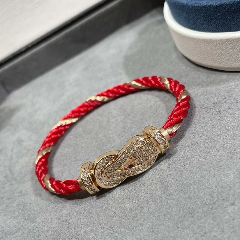 2025 new 8-shaped buckle rope luxury crystal brand fredd bracelet high-quality stainless steel jewelry for women Z260313