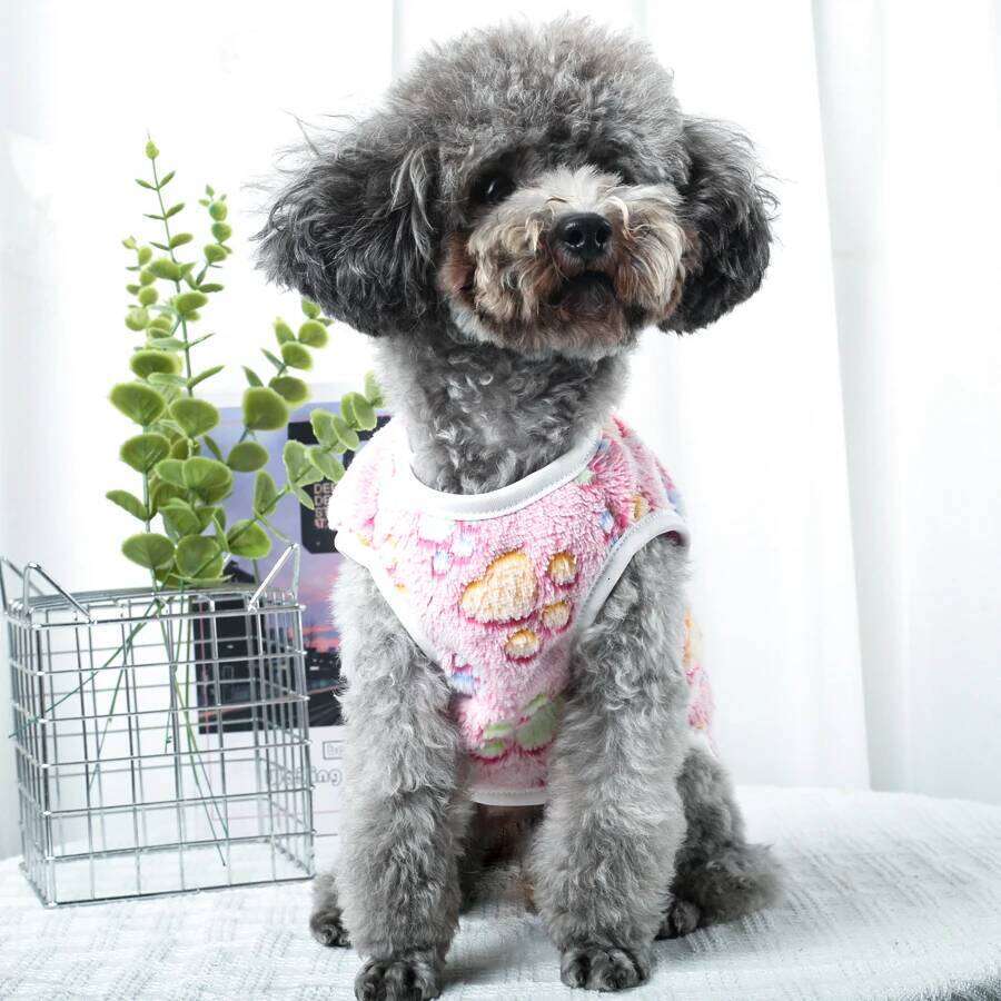 Small Dog Sweater, Flannel Christmas Vest for Chihuahua Yorkshire, Winter Warm Pullover Clothing 25T1226