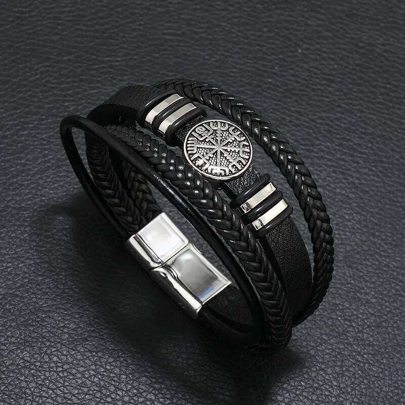 Musical Vintage Creative Men's Music Symbol Simple Leather Multi-Layer Bracelet 25T1226
