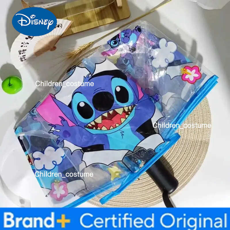 Disney Cute Anime Stitch Umbrella Automatic Portable Folding Umbrella Fashion Cartoon Manual Transparent Umbrella Gift H251226