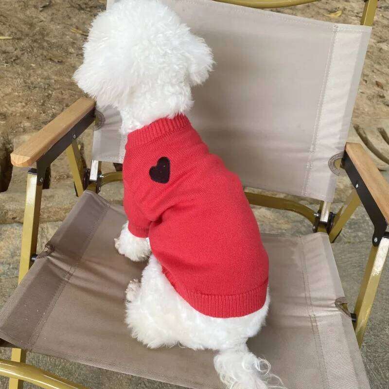 1PC Pet Clothing Spring Autumn Dog warm Hoodie Love Sweater Suitable for Small and Medium sized Dogs cat pet 25T1226