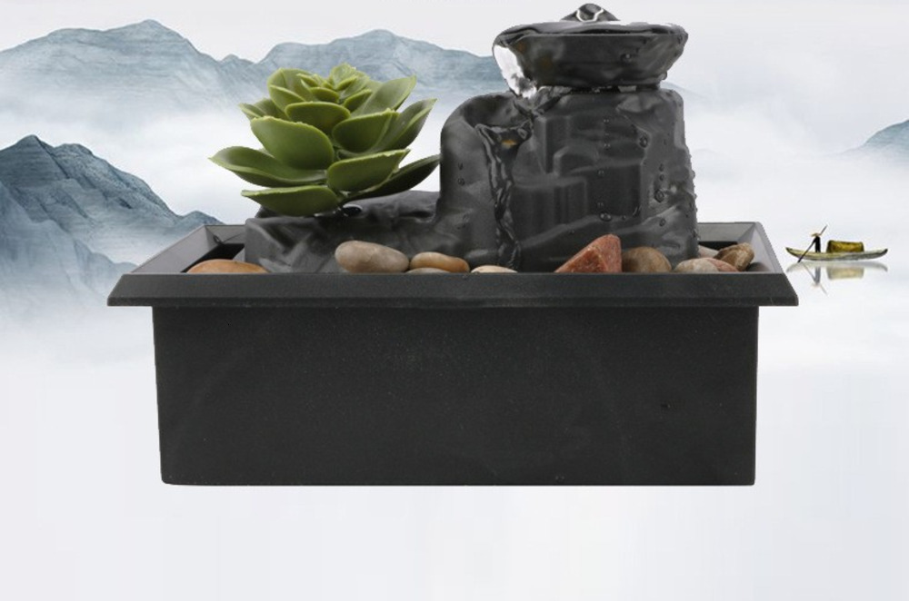 Desktop Water Fountain LED Indoor Decorative Fountain Creative Craft Home Decor Small Waterfall Fountains Zen Meditation Fountai 241028