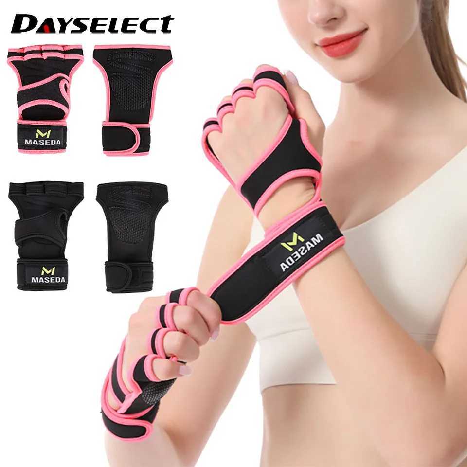 1Pair Protective Gloves Anti-Slip And Wear-Resistant Reduce Calluses Honeycomb Silicone Anti-Slip Fitness Half-Finger Gloves M251226