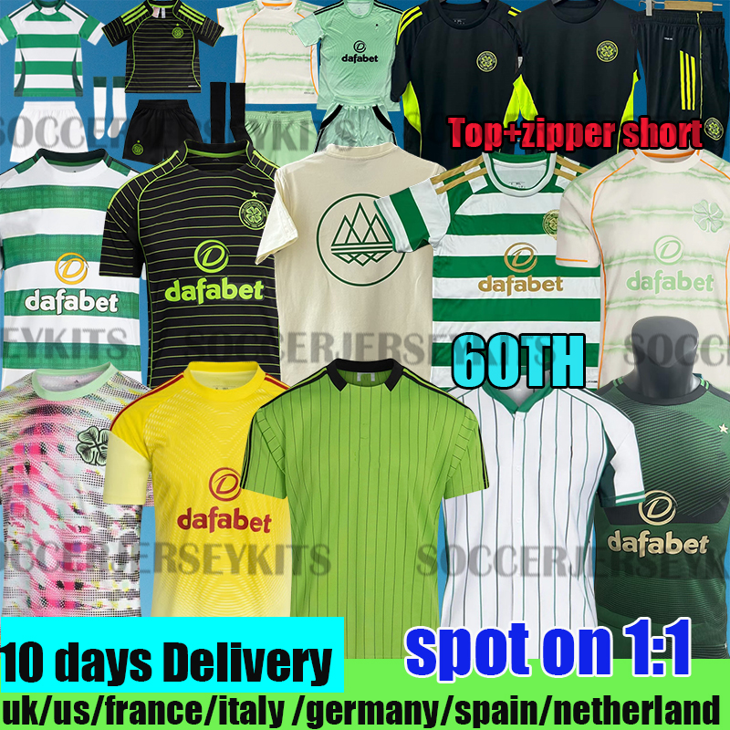 celticfc jersey 25 26 soccer jerseys celts jersey 2026 home green away yellow football shirts men kids sets kit 25 26
