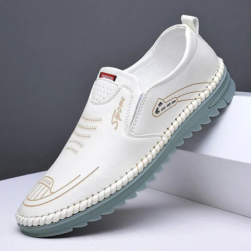High Quality Men Shoes Handmade Leather Footwear Male Casual Business Flats Outdoor Soft Soled Travel Sneakers Moccasins 251225 - view 6