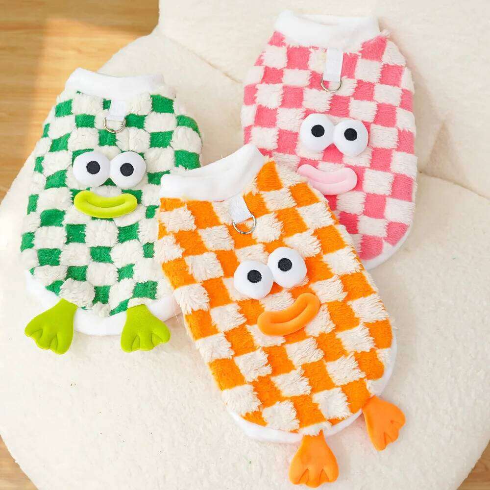 Pet Soft Sweater Ppullover, Cats & Dogs Funny Cute Cartoon Winter Autumn Warm Coat Teddy Pomeranian Outfit 25T1226